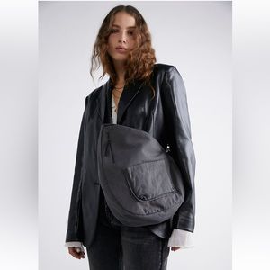 BRAND NEW black free people Garbo Canvas Sling bag